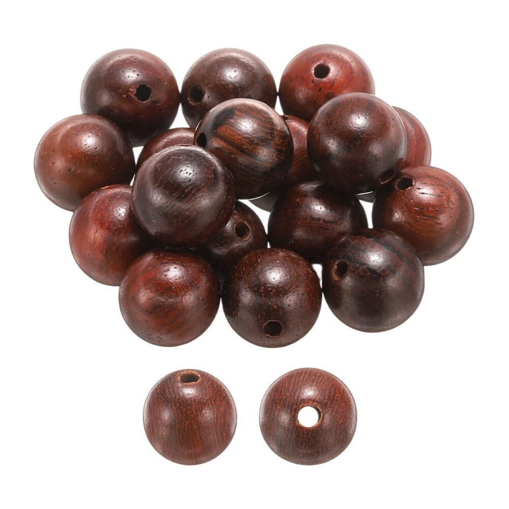 4998 200pcs Natural Wooden Beads 10mm Sour Branch Wood Round Polished Loose